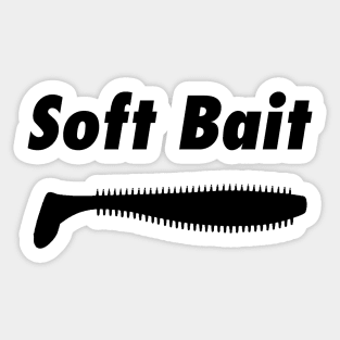 Soft Bait tacklebox design black Sticker